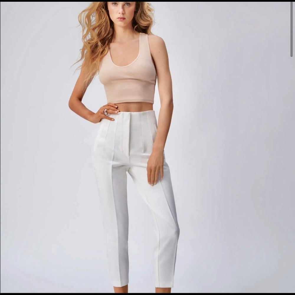 White Zara blogger pants medium